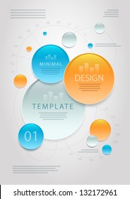 Vector abstract minimal information design template. Elements are layered separately in vector file. Easy editable.