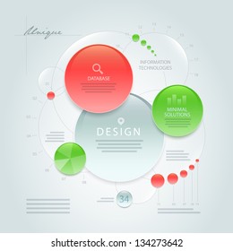 Vector abstract minimal information design template. Elements are layered separately in vector file. Easy editable.