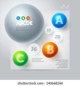 Vector abstract minimal information design template. Elements are layered separately in vector file. Easy editable.