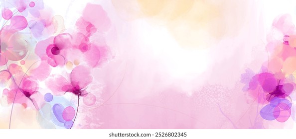 Vector Abstractas flor de primavera mínima, forma floral y hoja, línea, patrón, textura y color pastel. Ilustraciones de lujo, Diseño gráfico de flores para la cubierta de la boda, Anuncio, fondo de Fondo de pantalla