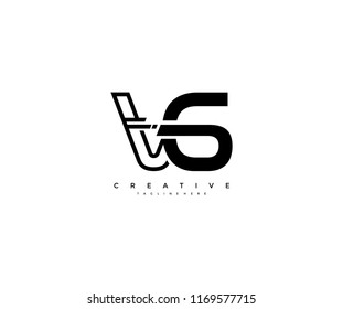 Vector Abstract Minimalism Modern Linked Monogram Letter V6 Logo