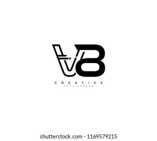 Vector Abstract Minimalism Modern Linked Monogram Letter V8 Logo