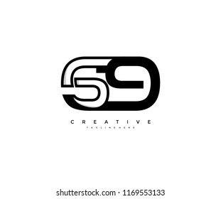 Vector Abstract Minimalism Modern Monogram Letter S9 Design Logo