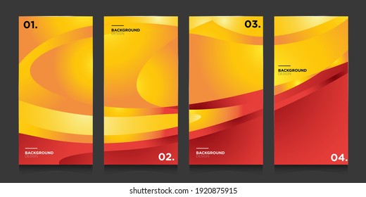 Vector abstract minimalist gradient in red, orange, yellow for social media banner background template 