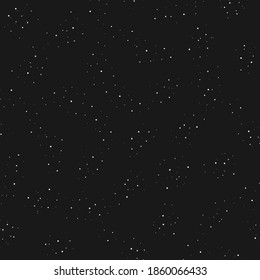 Vector abstract minimalist seamless pattern. Simple minimal texture with small dots, tiny random spots, points, starry sky. Black and white minimalistic background. Dark repeat design for decor, print