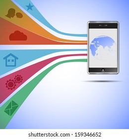 Vector abstract mobile , infographic template , background illustration icons , design abstract 