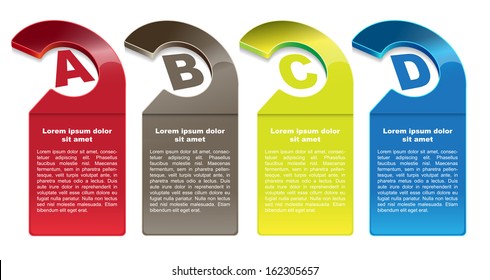 Vector abstract modern background with options set for schemes, brochures, flyers or web 