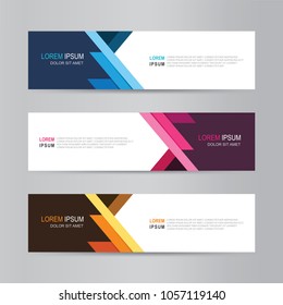 Vector abstract modern banner design. Web Design Elements. Abstract geometric web banner template. collection of web banner design template
