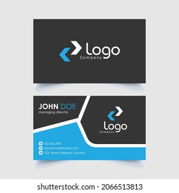 Plantilla de tarjeta de negocios moderna en blanco y negro.