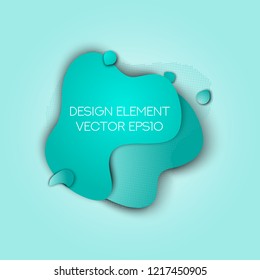 Vector abstract modern design element for banners, logo or presentation. Fluid gradient template for business or advertising design.