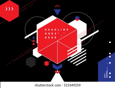 Vector of abstract modern geometric background