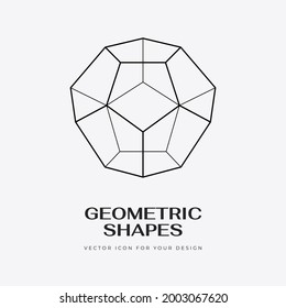 Vektorgrafik abstrakt modernes geometrisches Icon-Design im trendigen linearen Stil. Minimale geometrische Konzepte und Abzeichen. Das Beste für Identität und Logotypen. Einfache Form.
