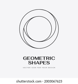 Diseño de iconos geométricos abstractos y modernos en un estilo lineal de moda. Conceptos geométricos mínimos y distintivos. Lo mejor para la identidad y los estereotipos. Forma simple.