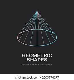 Vector abstract modern geometric icon design in trendy linear style. Minimal geometric concepts and badges. Best for identity and logotypes. Simple shape.