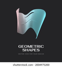 Vektorgrafik abstrakt modernes geometrisches Icon-Design im trendigen linearen Stil. Minimale geometrische Konzepte und Abzeichen. Das Beste für Identität und Logotypen. Einfache Form.