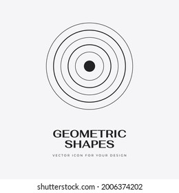 Vector abstract modern geometric icon design in trendy linear style. Minimal geometric concepts and badges. Best for identity and logotypes. Simple shape.