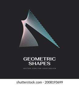 Vektorgrafik abstrakt modernes geometrisches Icon-Design im trendigen linearen Stil. Minimale geometrische Konzepte und Abzeichen. Das Beste für Identität und Logotypen. Einfache Form.