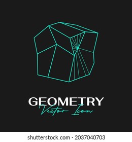 Diseño de iconos geométricos abstractos y modernos en un estilo lineal de moda. Conceptos geométricos mínimos y distintivos. Lo mejor para la identidad y los estereotipos. Forma simple.