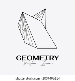 Vektorgrafik abstrakt modernes geometrisches Icon-Design im trendigen linearen Stil. Minimale geometrische Konzepte und Abzeichen. Das Beste für Identität und Logotypen. Einfache Form.