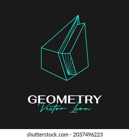 Vector abstract modern geometric icon design in trendy linear style. Minimal geometric concepts and badges. Best for identity and logotypes. Simple shape.