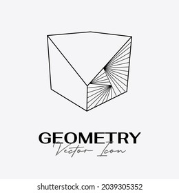 Diseño de iconos geométricos abstractos y modernos en un estilo lineal de moda. Conceptos geométricos mínimos y distintivos. Lo mejor para la identidad y los estereotipos. Forma simple.