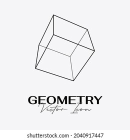 Diseño de iconos geométricos abstractos y modernos en un estilo lineal de moda. Conceptos geométricos mínimos y distintivos. Lo mejor para la identidad y los estereotipos. Forma simple.