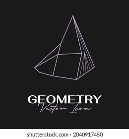 Vektorgrafik abstrakt modernes geometrisches Icon-Design im trendigen linearen Stil. Minimale geometrische Konzepte und Abzeichen. Das Beste für Identität und Logotypen. Einfache Form.
