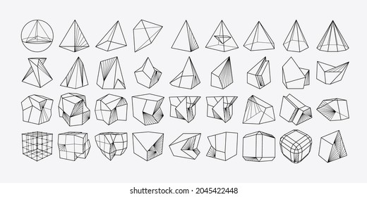 Icono geométrico moderno abstracto vectorial en estilo lineal de moda. Conceptos geométricos mínimos y distintivos. Lo mejor para la identidad y los estereotipos. Forma simple.