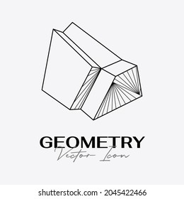 Vektorgrafik abstrakt modernes geometrisches Icon-Design im trendigen linearen Stil. Minimale geometrische Konzepte und Abzeichen. Das Beste für Identität und Logotypen. Einfache Form.