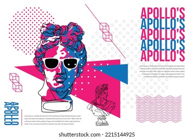  Vector abstract modern illustrations Poster.Apollo,geometric elements .