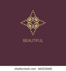 Vector abstract modern logo design template in trendy linear style. A minimalistic stylized symbol for corporate identity.