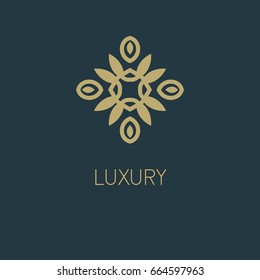 Vector abstract modern logo design template in trendy linear style. A minimalistic stylized symbol for corporate identity.