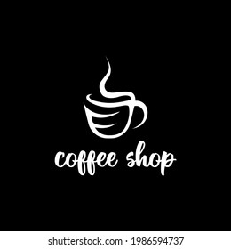 Vector abstract modern minimalist line art coffe logo design template