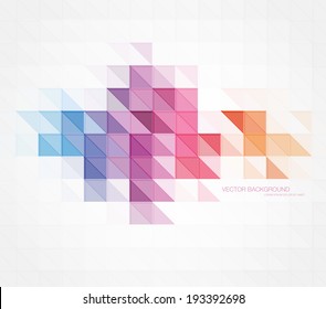 Vector abstract modern polygonal geometric background. Triangular mosaic.