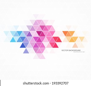 Vector abstract modern polygonal geometric background. Triangular mosaic.