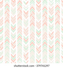 Vector abstract modern seamless chevron pattern in tender colors.