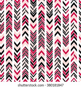 Vector abstract modern seamless chevron pattern in bright colors.