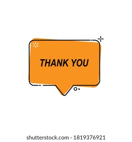 Vector Abstract Modern Thank You Label
