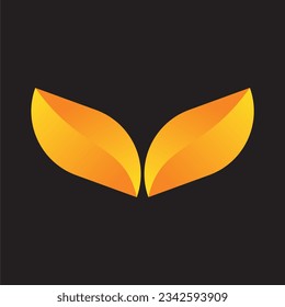 Vector abstract modern V letter leaf logo design templates golden colors - luxury and jewelry concepts Icon 