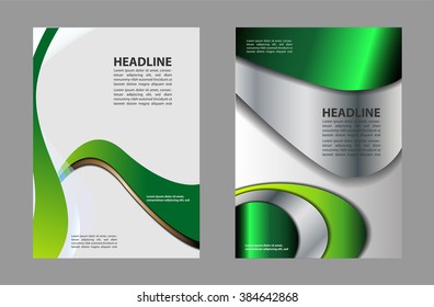 vector abstract modern wavy flowing blue flyer, brochure, cover design