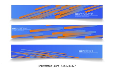 Vector abstract of a modern web banner template design. rectangular background.