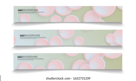 Vector abstract of a modern web banner template design. rectangular background.