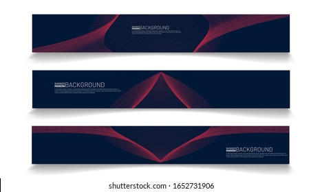 Vector abstract of a modern web banner template design. rectangular background.