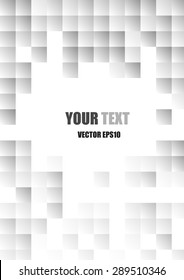 Vector : Abstract modern white and gray square background