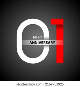 Vector abstract, modification 01 number for anniversary symbol or icon.