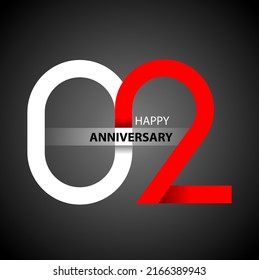 Vector abstract, modification 02 number for anniversary symbol or icon.