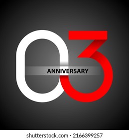 Vector abstract, modification 03 number for anniversary symbol or icon.