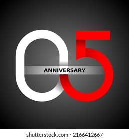 Vector abstract, modification 05 number for anniversary symbol or icon.