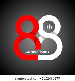 Vector abstract, modification 88 number for anniversary symbol or icon.