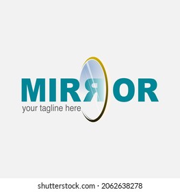 Vector abstract, modified mirror shape, as a symbol or logo.